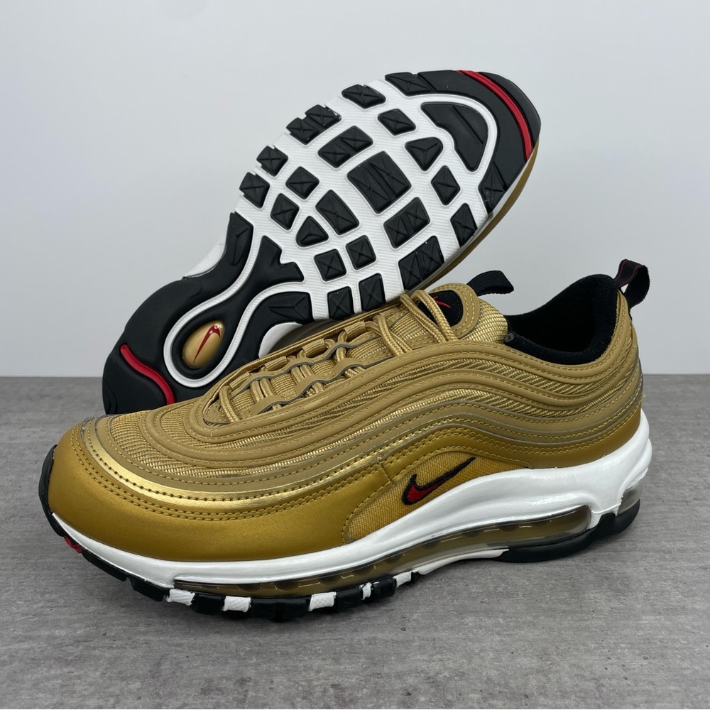 Nike Air Max 97 OG 'Golden Bullet' Sneakers - Gold - DQ9131-700 Women's Size 8